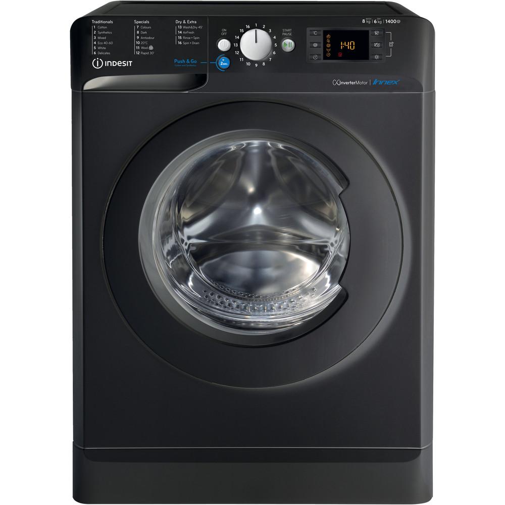 Indesit BDE861483XK Black 8Kg Wash 6Kg Dry 1400 Spin Washer Dryer